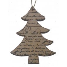 Χριστουγεννιάτικo Ξύλινο Δεντράκι, με Γράμματα (9cm)